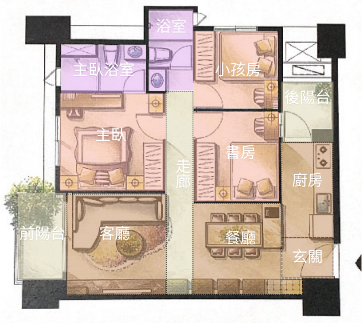 三房兩廳裝潢開箱#02-格局分析篇 - 第1張圖